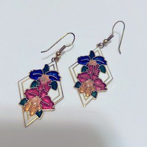 Vintage enamel earrings